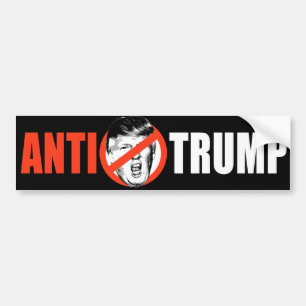 Adesivo Para Carro BANDEIRA de ANTI-TRUMP - branco -