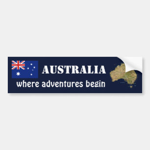 Adesivo Para Carro Bandeira de Austrália + Autocolante no vidro