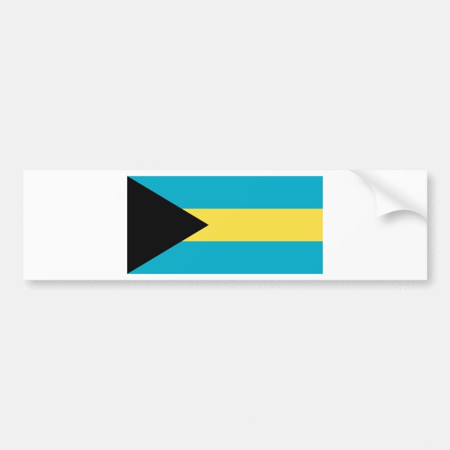 Adesivo Para Carro Bandeira de Bahamas (Frente)