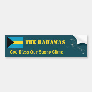 Adesivo Para Carro Bandeira de Bahamas + Autocolante no vidro