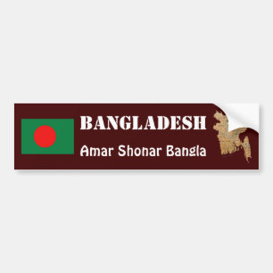 Adesivo Para Carro Bandeira de Bangladesh + Autocolante no vidro