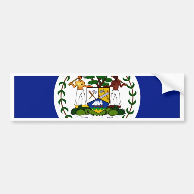 Adesivo Para Carro Bandeira de Belize (Frente)