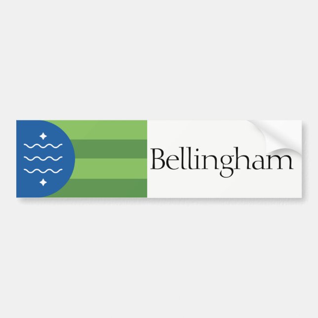 Adesivo Para Carro Bandeira de Bellingham, autocolante no vidro (Frente)