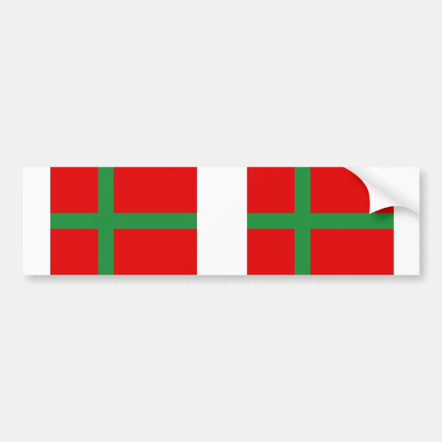 Adesivo Para Carro Bandeira de Bornholm (Frente)