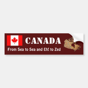 Adesivo Para Carro Bandeira de Canadá + Autocolante no vidro traseir