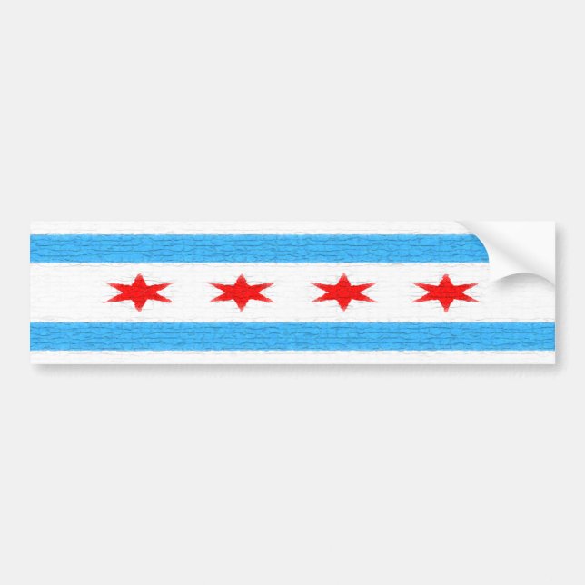Adesivo Para Carro Bandeira de Chicago (Frente)