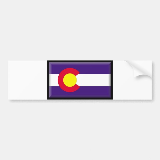 Adesivo Para Carro Bandeira de Colorado (Frente)