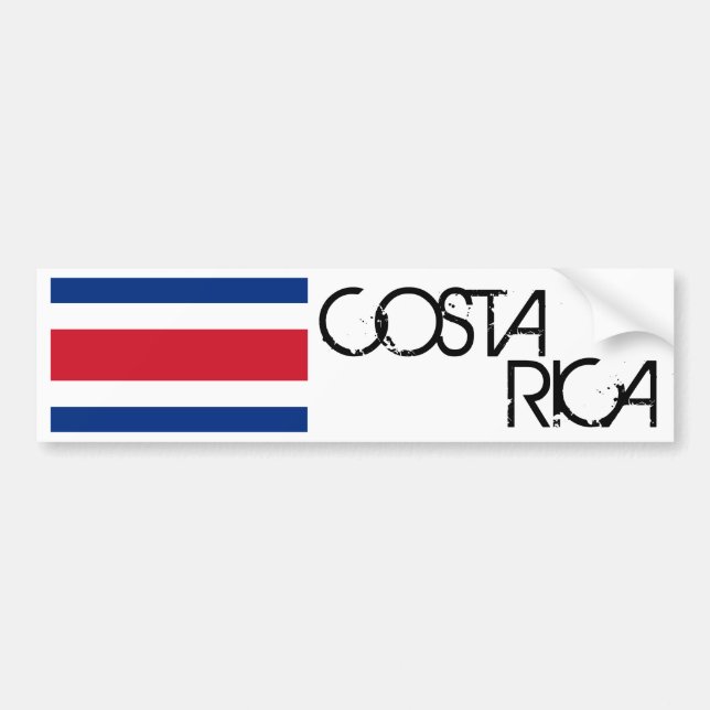 Adesivo Para Carro Bandeira de Costa Rica (Frente)