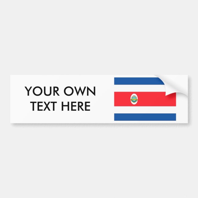 Adesivo Para Carro Bandeira de Costa Rica (Frente)