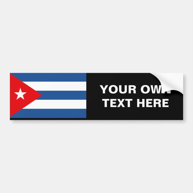 Adesivo Para Carro Bandeira de Cuba (Frente)
