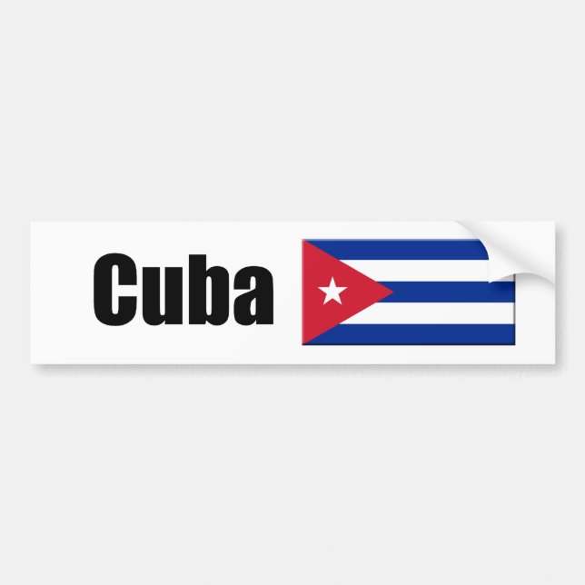 Adesivo Para Carro Bandeira de Cuba (Frente)
