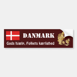 Adesivo Para Carro Bandeira de Dinamarca + Autocolante no vidro