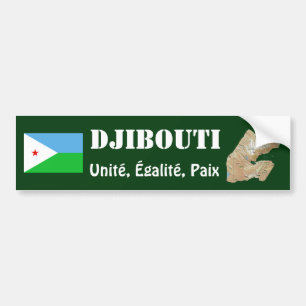 Adesivo Para Carro Bandeira de Djibouti + Autocolante no vidro