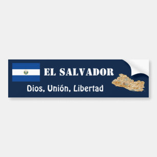 Adesivo Para Carro Bandeira de El Salvador + Autocolante no vidro