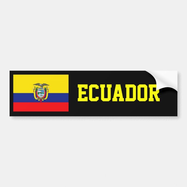 Adesivo Para Carro Bandeira de Equador (Frente)