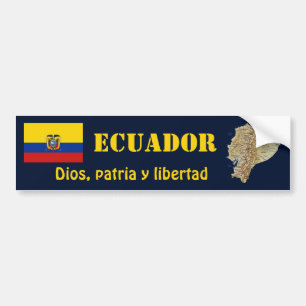 Adesivo Para Carro Bandeira de Equador + Autocolante no vidro