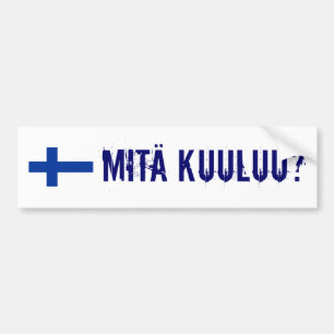 Adesivo Para Carro bandeira de finland, Mita Kuuluu?