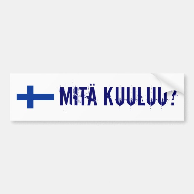 Adesivo Para Carro bandeira de finland, Mita Kuuluu? (Frente)
