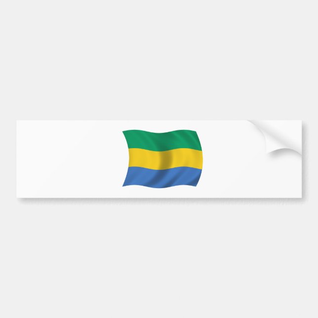 Adesivo Para Carro Bandeira de Gabon (Frente)