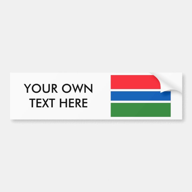 Adesivo Para Carro Bandeira de Gambia (Frente)