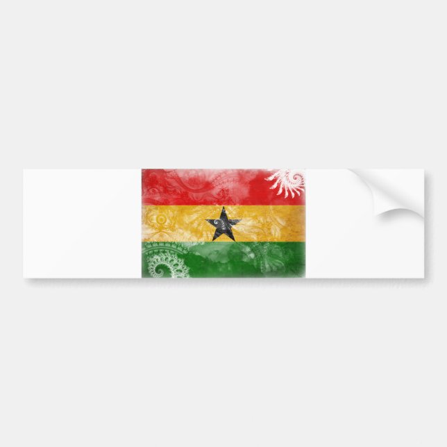 Adesivo Para Carro Bandeira de Ghana (Frente)