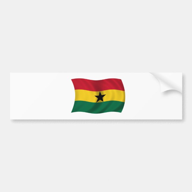 Adesivo Para Carro Bandeira de Ghana (Frente)