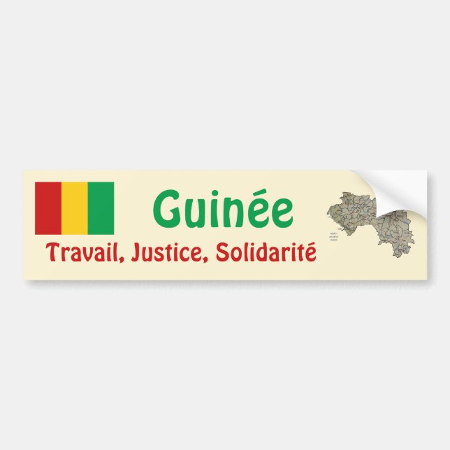 Adesivo Para Carro Bandeira de Guiné-Conakry + Autocolante no vidro (Frente)