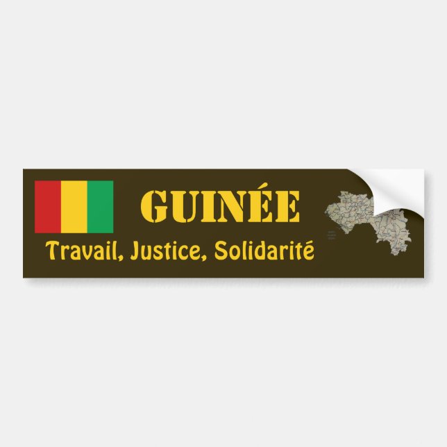 Adesivo Para Carro Bandeira de Guiné-Conakry + Autocolante no vidro (Frente)