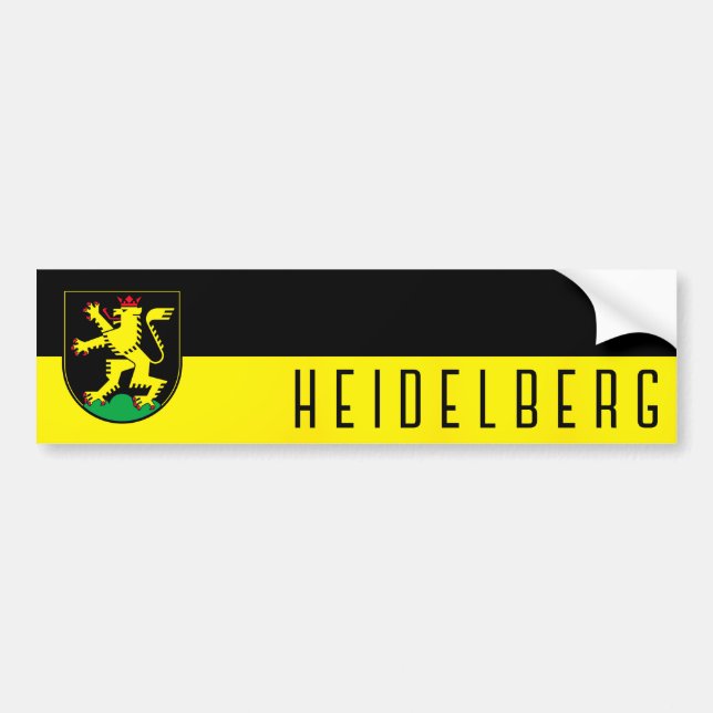 Adesivo Para Carro Bandeira de Heidelberg - ALEMANHA (Frente)