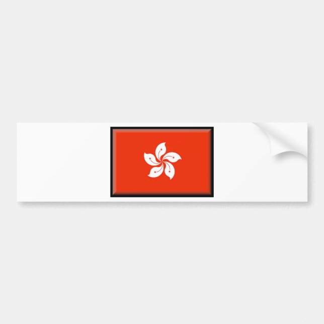 Adesivo Para Carro Bandeira de Hong Kong (China) (Frente)