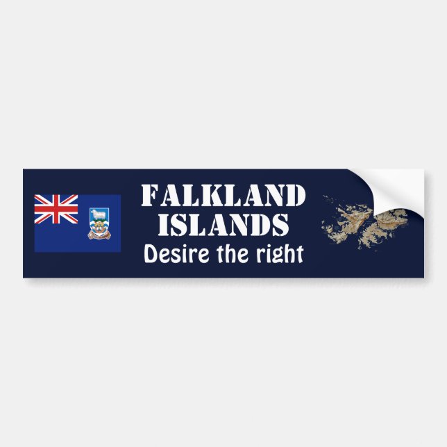 Adesivo Para Carro Bandeira de Ilhas Falkland + Autocolante no vidro (Frente)