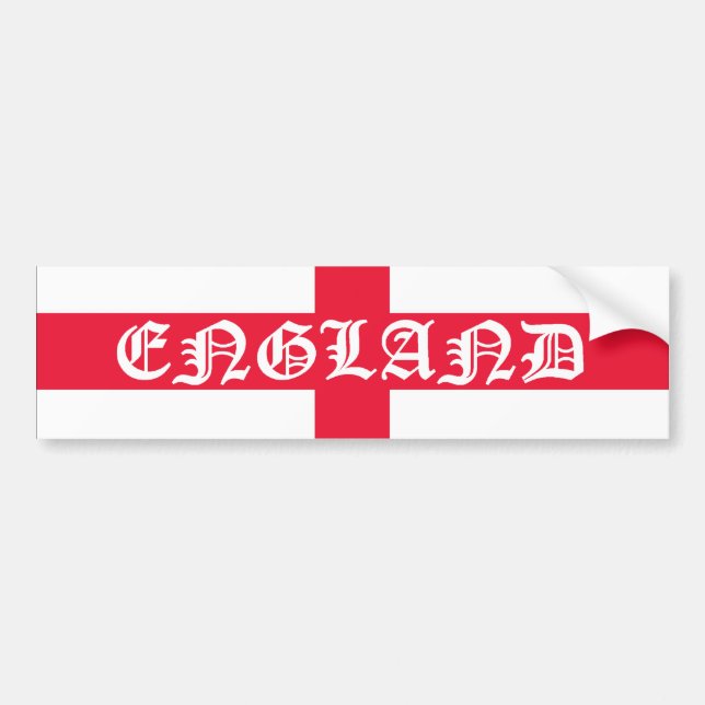 Adesivo Para Carro Bandeira de Inglaterra com texto branco (Frente)