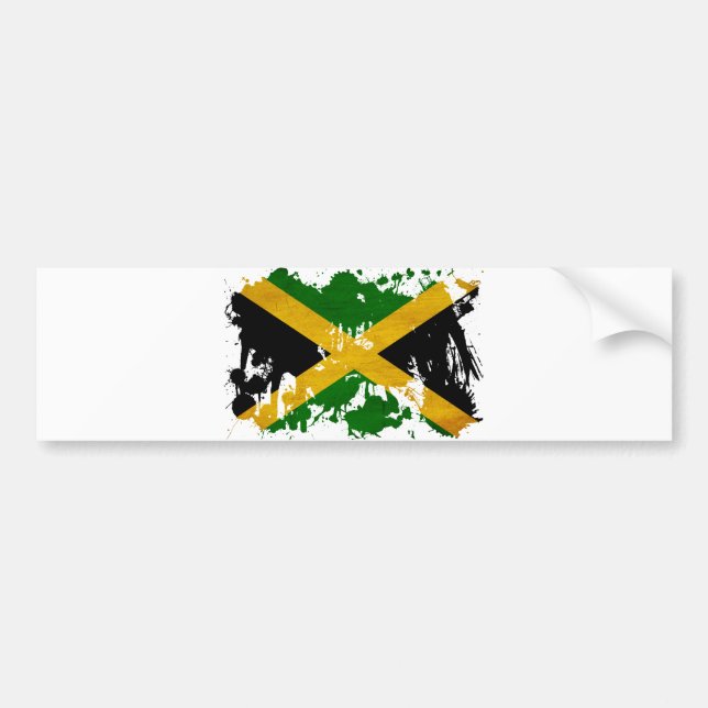 Adesivo Para Carro Bandeira de Jamaica (Frente)