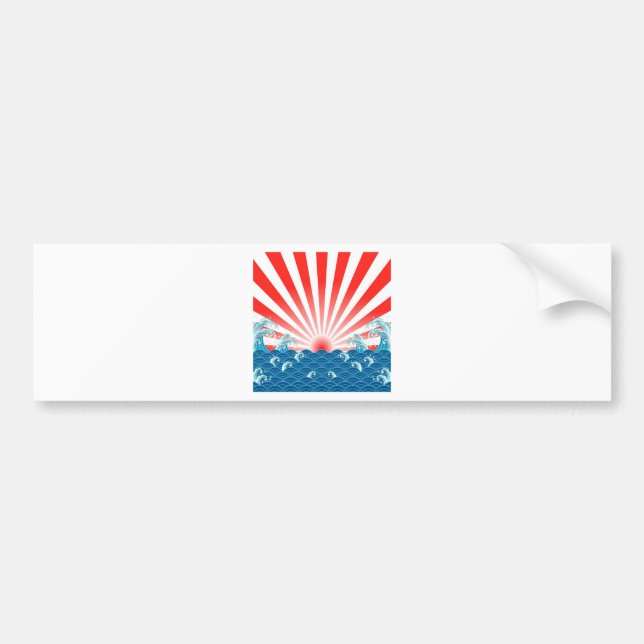 Adesivo Para Carro Bandeira de Japão - SINAL de NIPÓNICO (Frente)