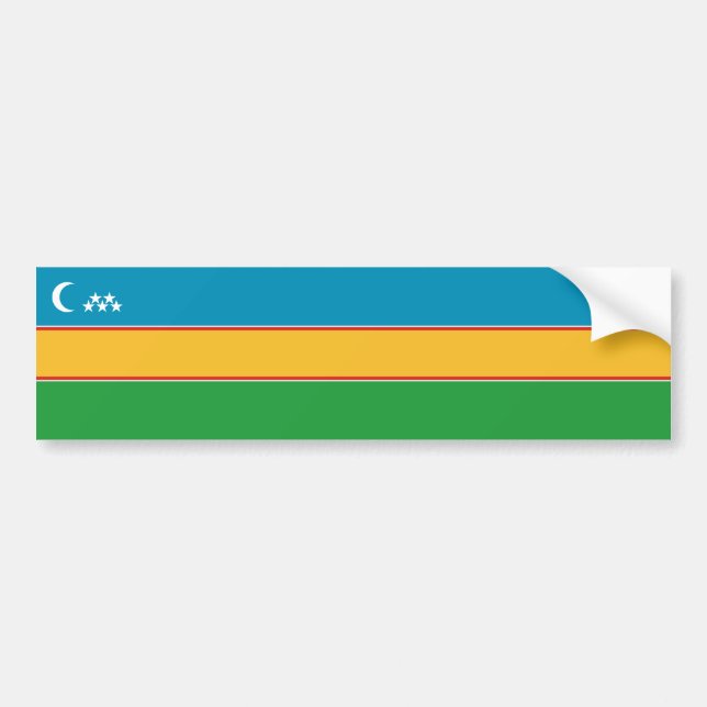Adesivo Para Carro Bandeira de Karakalpakstan (Frente)