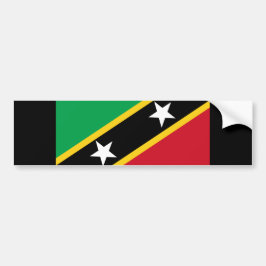 Adesivo Para Carro Bandeira de Kitts e Nevis Santos (Caribe)