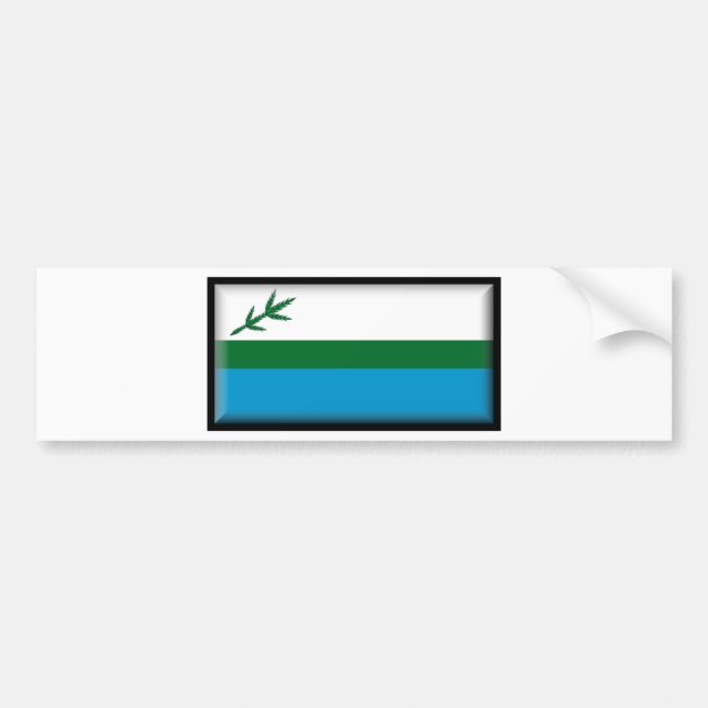 Adesivo Para Carro Bandeira de Labrador (Canadá) (Frente)