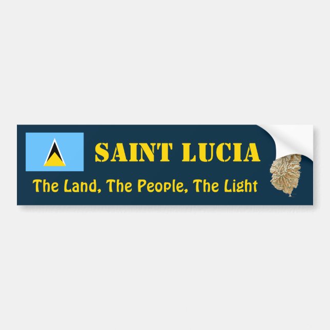 Adesivo Para Carro Bandeira de Lucia de santo + Autocolante no vidro (Frente)