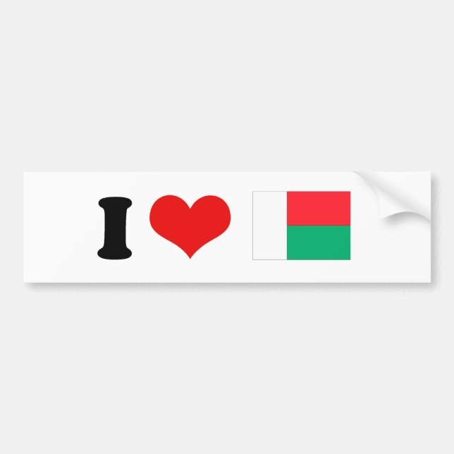 Adesivo Para Carro Bandeira de Madagascar (Frente)