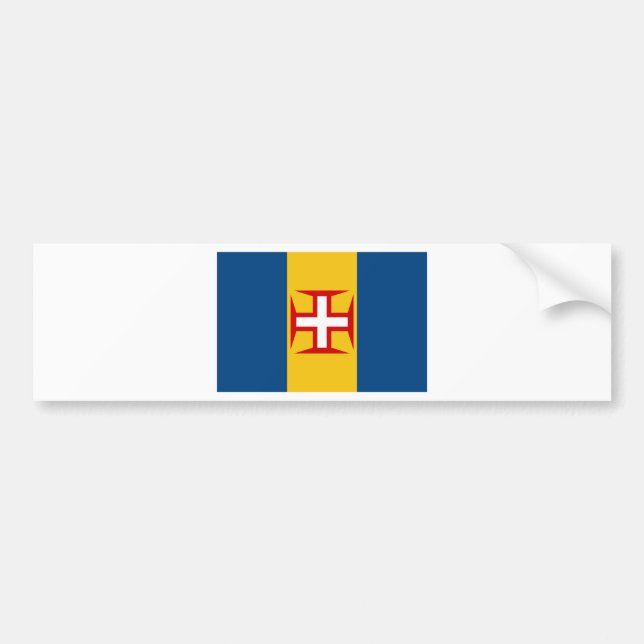 Adesivo Para Carro Bandeira de Madeira (Portugal) (Frente)