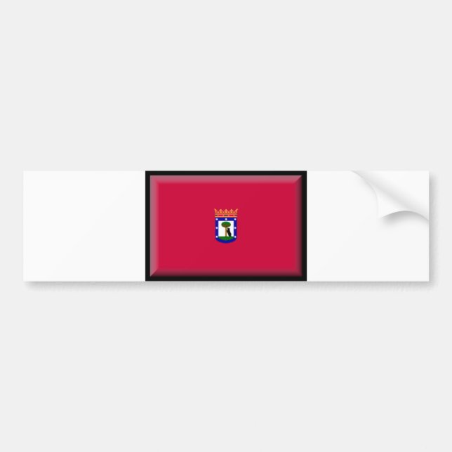 Adesivo Para Carro Bandeira de Madrid (Frente)