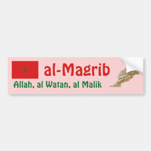Adesivo Para Carro Bandeira de Marrocos + Autocolante no vidro