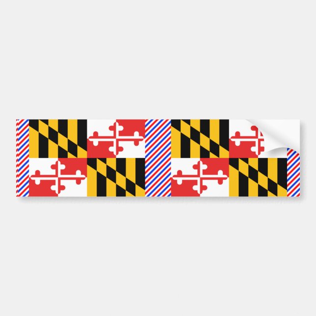 Adesivo Para Carro Bandeira de Maryland (Frente)