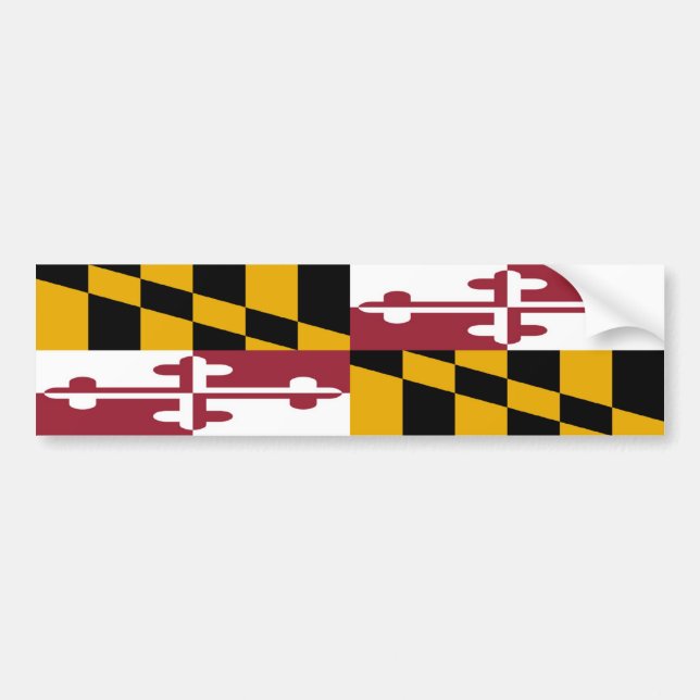 Adesivo Para Carro Bandeira de Maryland (Frente)