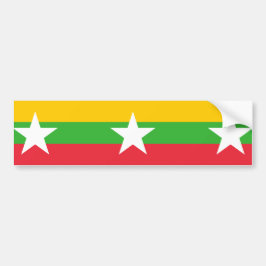 Adesivo Para Carro Bandeira de Mianmar (Birmânia)