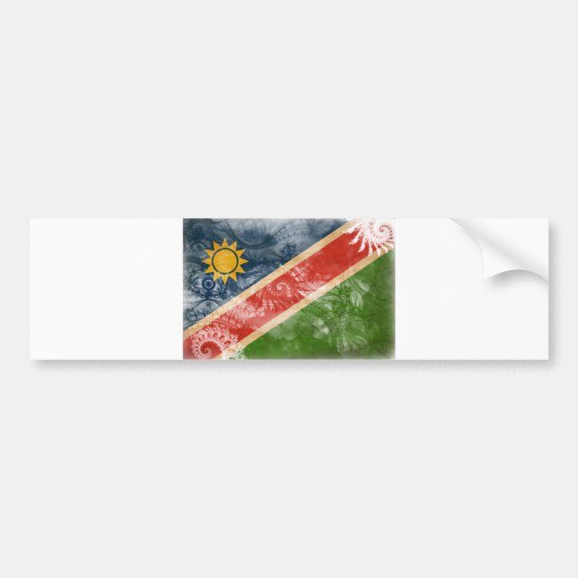 Adesivo Para Carro Bandeira de Namíbia (Frente)