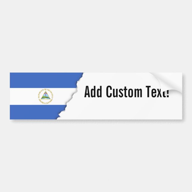 Adesivo Para Carro Bandeira de Nicarágua (Frente)
