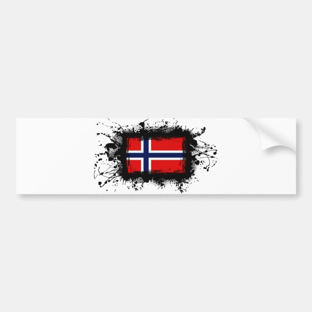 Adesivo Para Carro Bandeira de Noruega (Frente)