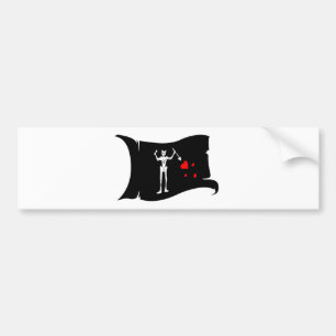 Adesivo Para Carro Bandeira de ondulação #1 Blackbeard