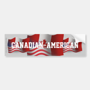 Adesivo Para Carro Bandeira de ondulação Canadense-Americana